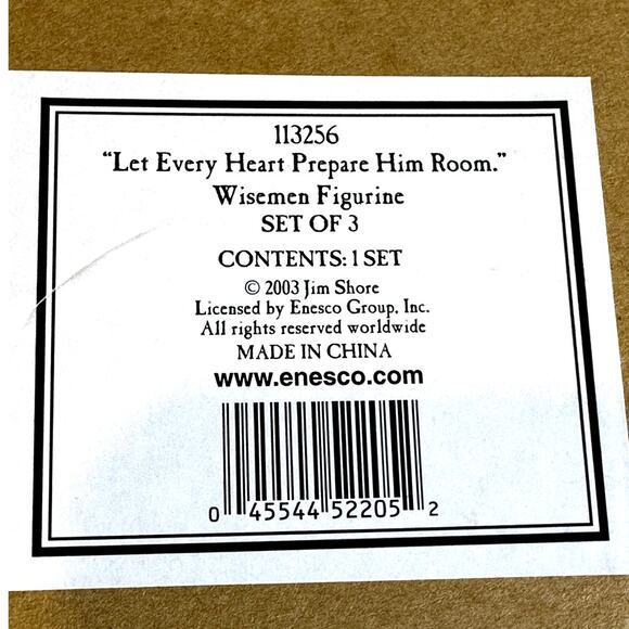 Jim Shore 2003 Let Every Heart Prepare Him Room 113256 'Three Wisemen' Figurines - Picture 10 of 15